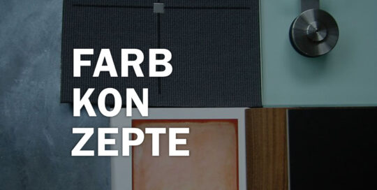 Zusammenstellung verschiedener Materialien und Farben | Farbkonzepte